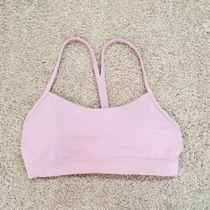 Lululemon Flow Y Bra Nulu Fabric Blush Pink Size 8